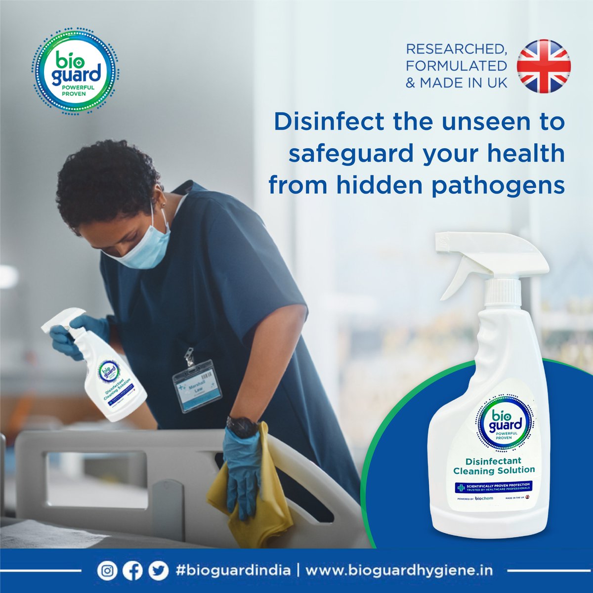 BGSHygieneIndia's tweet photo. Don’t let invisible threats compromise your health!

Disinfect the unseen to safeguard against hidden viruses that can compromise your well-being.

Contact us or visit our website to know more about us https://t.co/zV5Oa9YVnI

#BioguardDisinfectants #bioguardindia https://t.co/wCkrPfJZFp