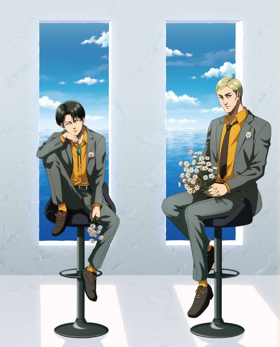 adeliaflowiee's tweet photo. @AoTWiki IS LEVI WEARING ERWIN BOLO TIE?!?HELLO THIS IS ROMANTIC ASF ERURI FOR THE WIN🥳💜💚💜💚💜💜💚💜 https://t.co/rCar74cbOU