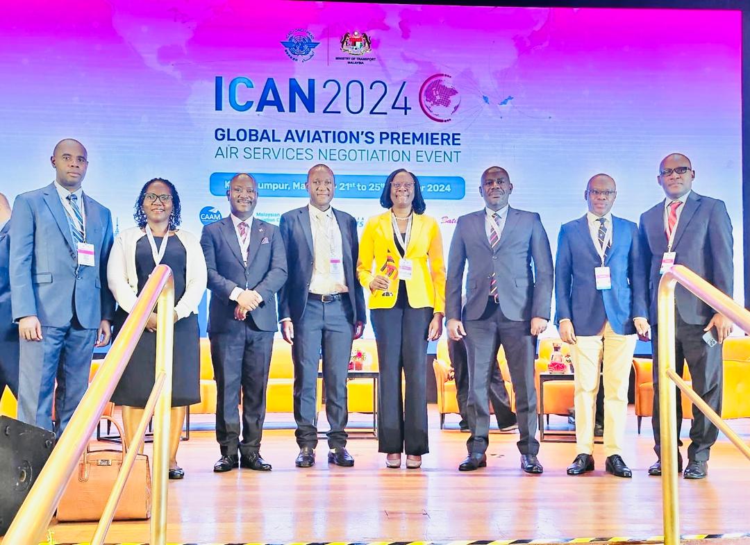 UgandaCAA's tweet photo. Uganda participated in the ICAO Air Services Negotiation Event (ICAN) that was held in Kuala Lumpur, Malaysia, from 21 to 25 October 2024. The Uganda delegation, led by UCAA's Deputy Director General, Mrs. Olive Birungi Lumonya included officials from the Ministry of Works and Transport, Ministry of Justice and Constitutional Affairs, Ministry of Finance, Planning and Economic Development and Uganda Airlines.
ICAN, an ICAO annual Global Event, includes Bilateral Air Services Agreement (BASA) negotiations and consultations between states with respect to air services
At this years event, Uganda has concluded new BASAs, reviewed  BASAs, and signed MoUs as highlited below;
- BASA Negotiations were held with Latvia (New), United Kingdom (Review), Qatar (Review), The Sudan (New), and Ethiopia (Review).
Bilateral consultations were held with India, Botswana, Russia (New), and Malaysia (New).
Uganda signed the BASA between Uganda and Oman. @MoWT_Uganda @LumonyaOlive @UG_Airlines @mofpedU
