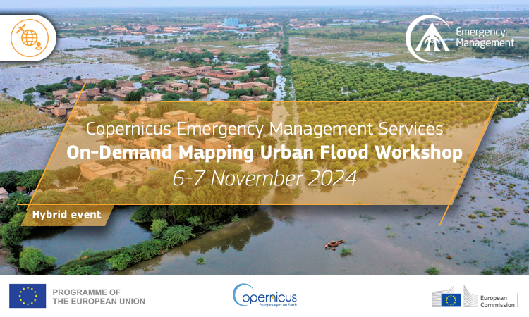 CopernicusEMS's tweet photo. Are you interested in mapping #UrbanFloods and tackling its technical challenges❓

Then join our On-Demand Mapping workshop dedicated to this very topic 🌊

📅6-7 November
📍Online &amp; Ispra, #Italy 🇮🇹

Register by 27 October👇
https://t.co/nMblPBn027 https://t.co/X5KAfzP76y