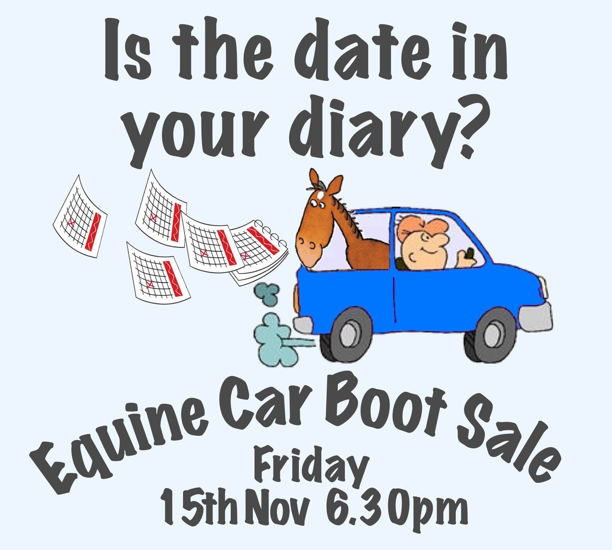 There's less than 3 weeks to go until our next Equine Car Boot Sale on Friday 15/11/24 at 6.30pm, so get your pitch booked soon.

For more information and easy online booking visit scropton.com/car-boot 

#equinecarboot
#fundraisingforacause
#ridingforthedisabled