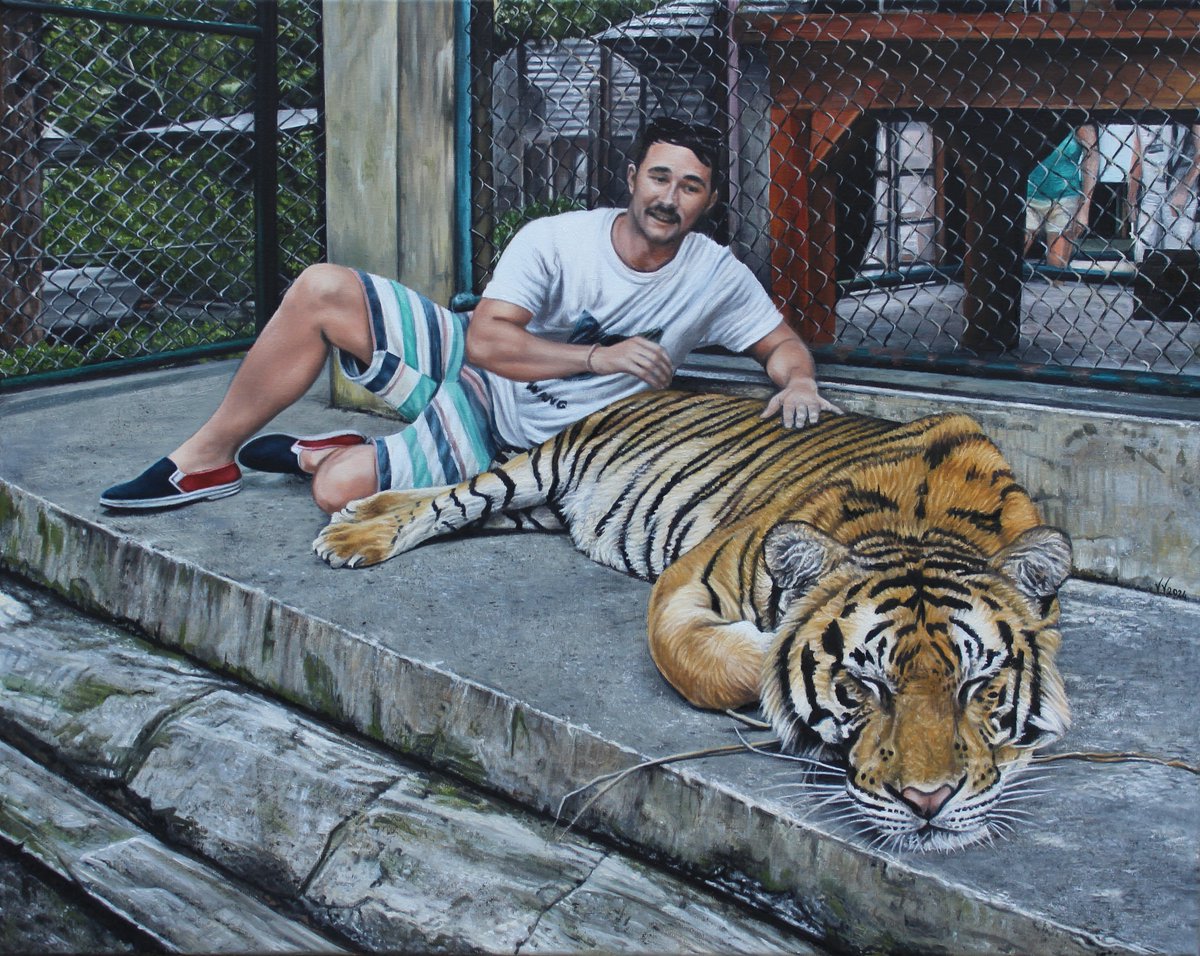 VeronicaValer15's tweet photo. "Royce and the tiger"
Oil on canvas, 2024, 50.5 x 40.5 cm (commission). https://t.co/8BHBzNZdCb