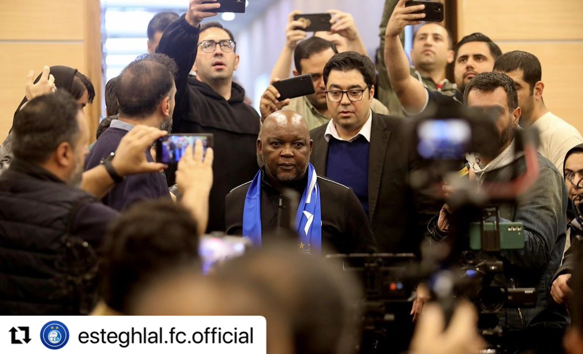 MTSports (@mtsports10) on Twitter photo The DREAM TEAM has landed in Tehran! 🇿🇦🤝🏾🇮🇷
Coach <a href="/TheRealPitso/">Pitso Mosimane</a> and his technical team (missing Kyle Solomon) were received with a warm welcome by <a href="/esteghlal_tw/">استقلال توییتر</a> 🫶🏾
The work has already started and we are behind them all the way!💪🏾💙
#ChangingTheGame #WeAreLegacyMakers #Taj The DREAM TEAM has landed in Tehran! 🇿🇦🤝🏾🇮🇷
Coach <a href="/TheRealPitso/">Pitso Mosimane</a> and his technical team (missing Kyle Solomon) were received with a warm welcome by <a href="/esteghlal_tw/">استقلال توییتر</a> 🫶🏾
The work has already started and we are behind them all the way!💪🏾💙
#ChangingTheGame #WeAreLegacyMakers #Taj