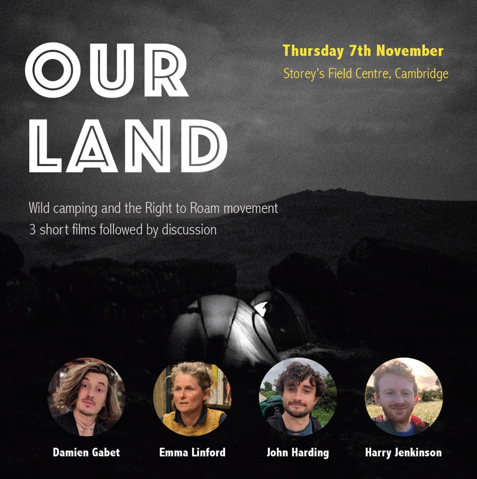 emma linford 🏳️🌈 (@linfordem) on Twitter photo Our Land - 3 films and panel discussion with <a href="/DamienGabet/">Damien Gabet</a>, <a href="/johnhardingfilm/">J</a>, Harry Jenkinson and myself. Nov 7 in Cambridge. All ticket donations go to <a href="/Right_2Roam/">Right to Roam</a> <a href="/EveryonesStars/">The Stars are for Everyone</a>. Link here ticketsource.co.uk/right-to-roam Our Land - 3 films and panel discussion with <a href="/DamienGabet/">Damien Gabet</a>, <a href="/johnhardingfilm/">J</a>, Harry Jenkinson and myself. Nov 7 in Cambridge. All ticket donations go to <a href="/Right_2Roam/">Right to Roam</a> <a href="/EveryonesStars/">The Stars are for Everyone</a>. Link here ticketsource.co.uk/right-to-roam