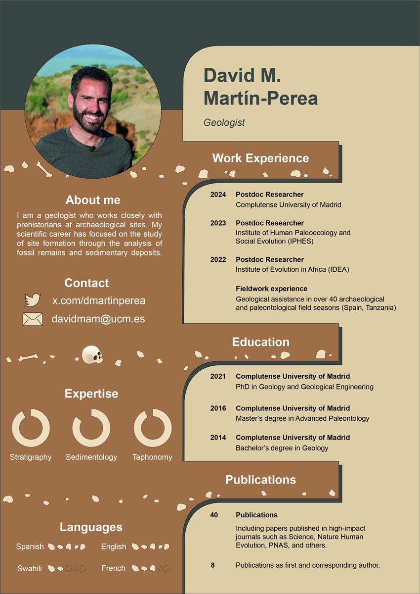 I'm looking for #postdoc opportunities! 👷‍♂️⛏️
I’m a researcher specialising in #geoarchaeology, #sedimentology, and #taphonomy. With 40+ field seasons and a passion for site formation processes, I’m excited to bring my expertise to new collaborations. Complete CV below 👇#geology