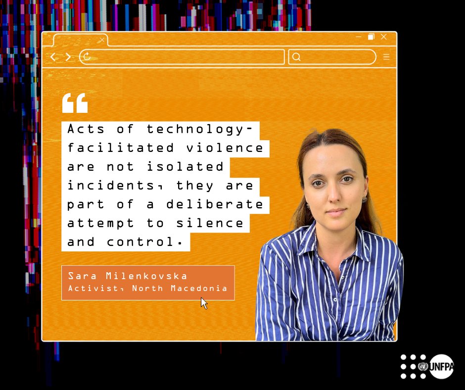 Silence and control – that is the goal of technology-facilitated violence #TFGBV, as activist Sara Milenkovska explained to our #BeijingPlus30 side event on Tuesday. We must work to ensure that nothing limits the equal participation of women &amp; girls in public and political life.
