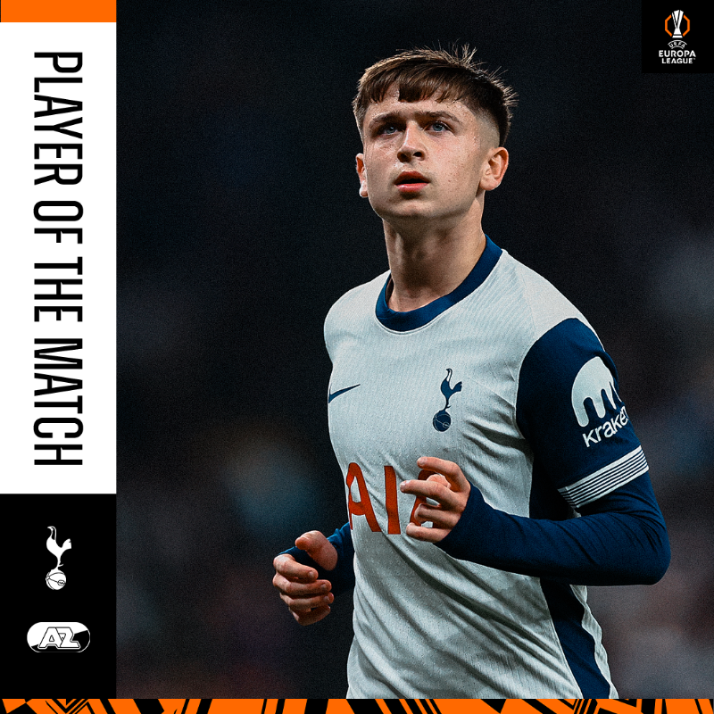SpursOfficial's tweet photo. One of our own 🤍

You voted Mikey Moore as last night's Player of the Match 👏
