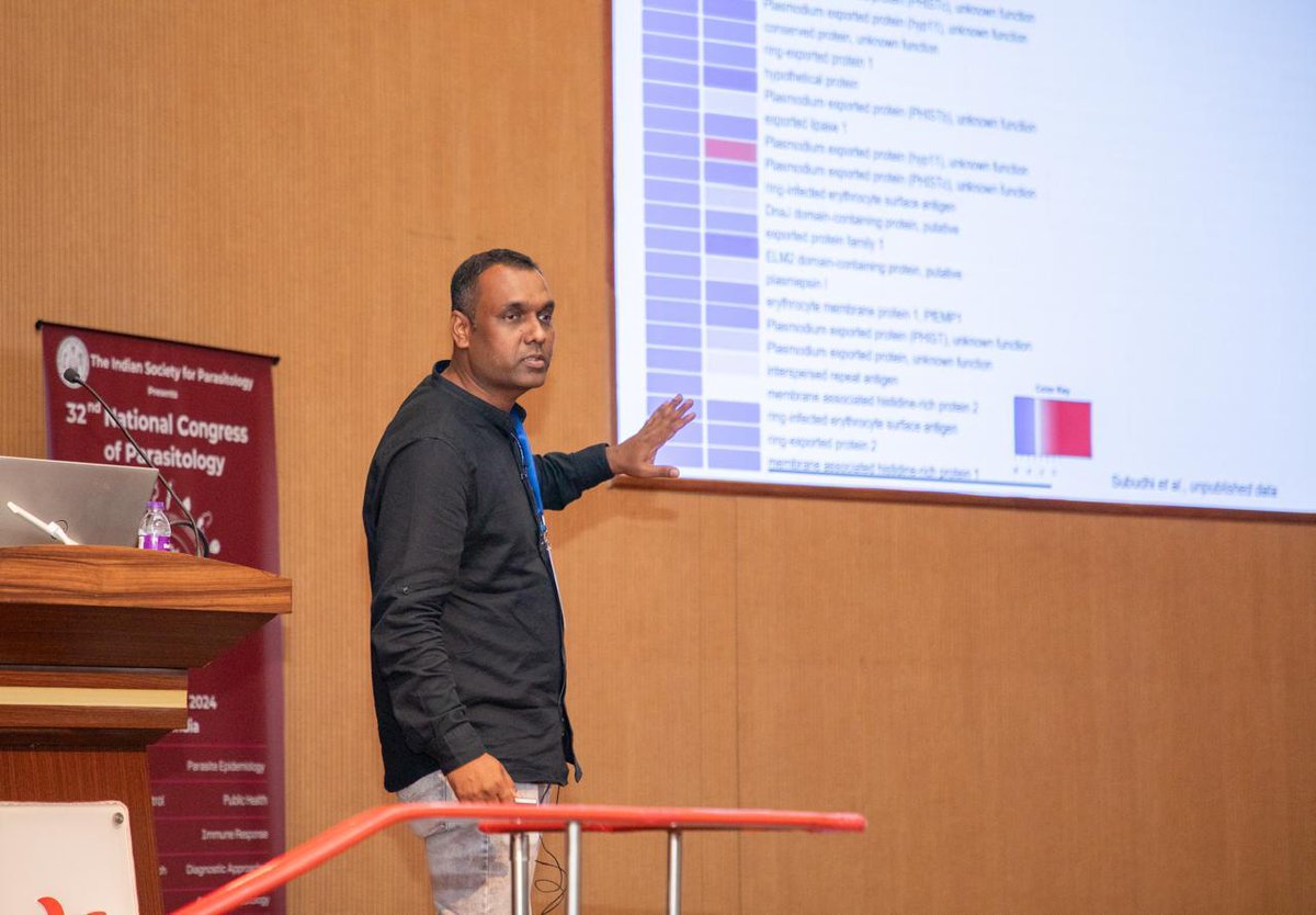 Pathogens@KAUST (@pathogenskaust1) on Twitter photo Prof. Pain <a href="/arnabpain1/">arnab pain</a> and Dr. Amit <a href="/amit_subudhi82/">Amit Kumar Subudhi</a> presented exciting research on two essential P. falciparum AP2-DNA binding proteins, AP2-P and AP2-HCR, at the 2024 National Conference on Parasitology held at <a href="/IISERPune/">IISER Pune</a>, India! #malaria <a href="/KaustResearch/">KAUST Research</a> <a href="/KAUST_BESE/">KAUST BESE</a> Prof. Pain <a href="/arnabpain1/">arnab pain</a> and Dr. Amit <a href="/amit_subudhi82/">Amit Kumar Subudhi</a> presented exciting research on two essential P. falciparum AP2-DNA binding proteins, AP2-P and AP2-HCR, at the 2024 National Conference on Parasitology held at <a href="/IISERPune/">IISER Pune</a>, India! #malaria <a href="/KaustResearch/">KAUST Research</a> <a href="/KAUST_BESE/">KAUST BESE</a>