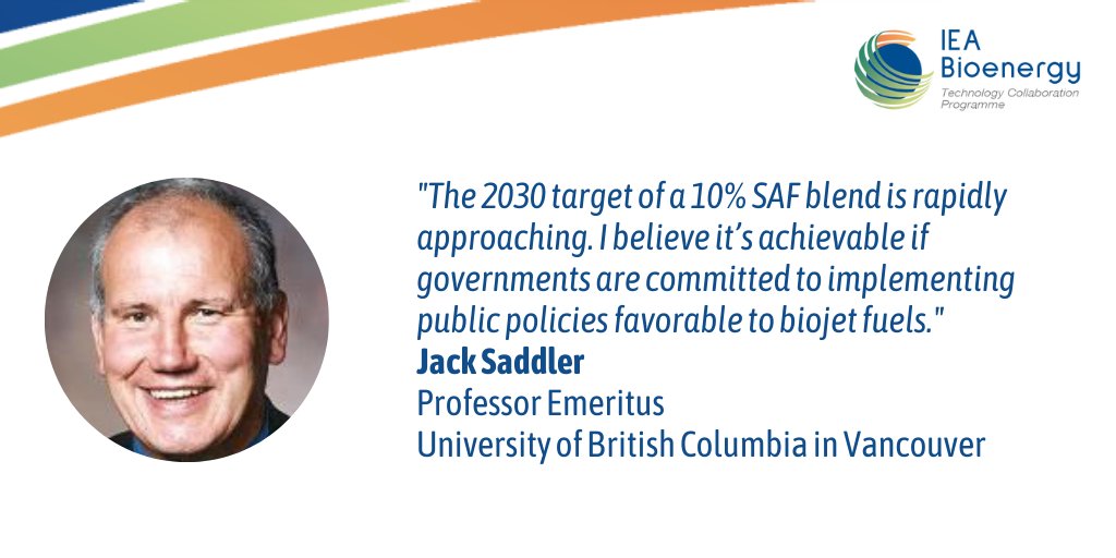 Jack Saddler, co-author of a Task 39 (Biofuels to Decarbonize Transport) study on the aviation sector, advocates for bio-based fuels as the most viable pathway to achieving net zero by 2050.

During the recent BBEST – IEA Bioenergy Conference, he highlighted the progress being