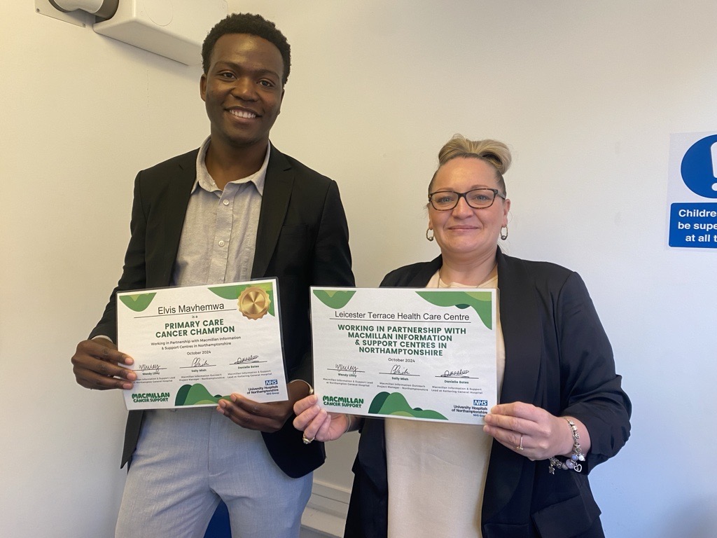 A huge congratulations to our Social Prescribing Link Worker, Elvis Mavhemwa, on earning his Primary Care Cancer Champion certificate from #MacmillanCancerSupport, representing Leicester Terrance Health Care.

#GPA