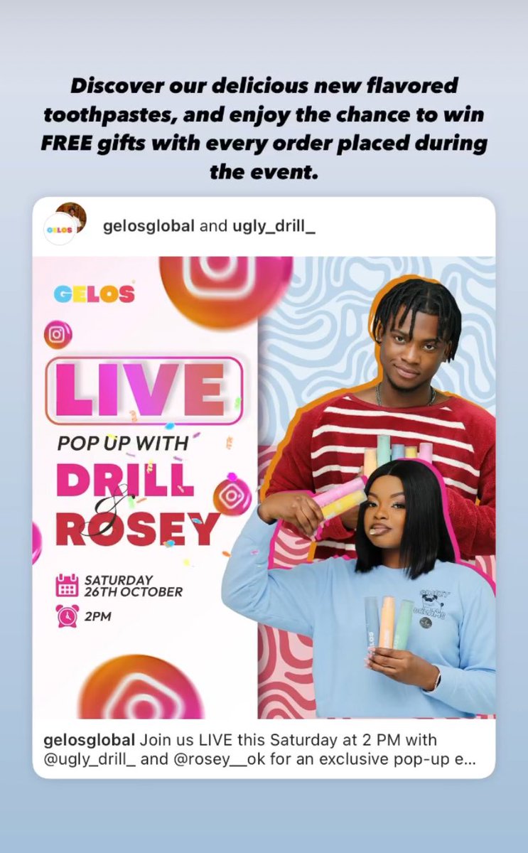 DebbyAkuah's tweet photo. Team Sold out guys 

 #3b3fa #Rebelmusic 

DRISEY X GELOS GLOBAL 
#EmmanuelAnkrah #GelosGlobal
#KonaduRoseOwusu
#GelosFlavoredToothpastes

DRISEY X GELOS GLOBAL 
#EmmanuelAnkrah #GelosGlobal
#KonaduRoseOwusu
#GelosFlavoredToothpastes https://t.co/cEXcW4aRvd