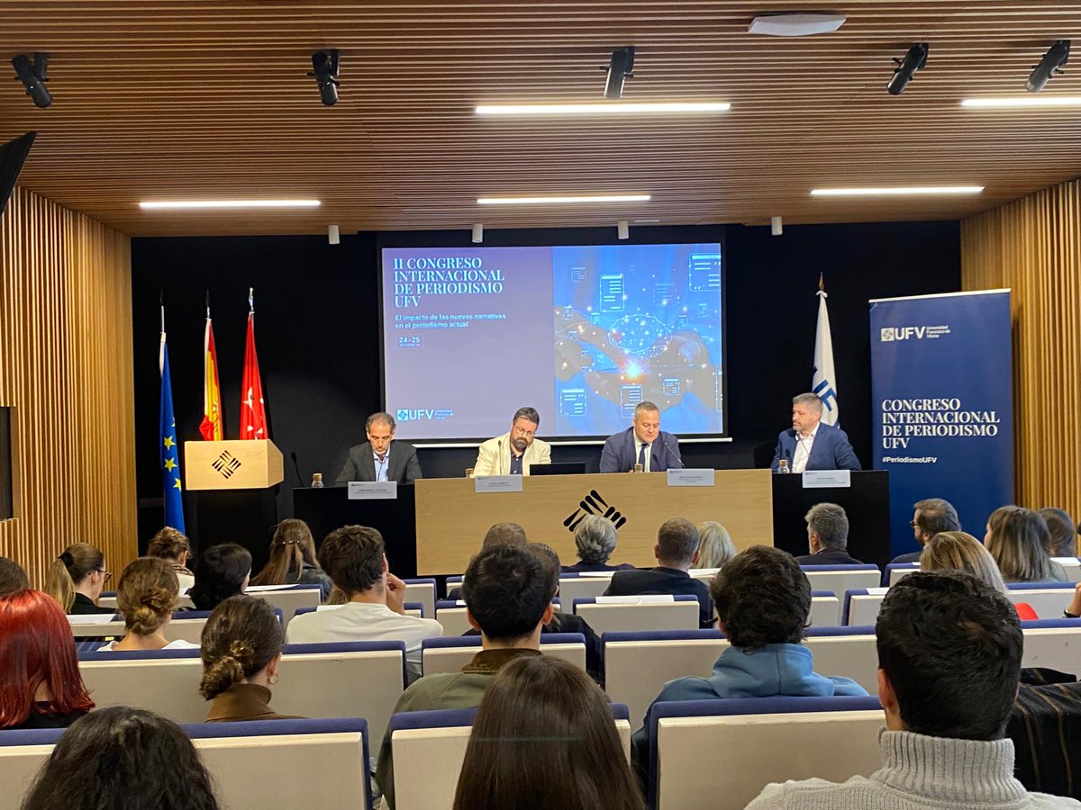 Facultad de Comunicación de la UFV (@ufv_fcom) on Twitter photo "Desinformación en la era de la información" con <a href="/nicolasdepedro/">Nicolas de Pedro 🇪🇸</a>, analista del <a href="/cbcg_ufv/">Centro para el Bien Común Global - UFV</a>; <a href="/Danieliriarteo/">Daniel Iriarte</a>, periodista de <a href="/elconfidencial/">El Confidencial</a> y <a href="/JoseMCansado/">Jose Miguel Cansado</a>, vicepresidente de ventas de <a href="/Alto_BI/">Alto Intelligence</a>. Modera José Rosiñol, fundador de <a href="/Societatcc/">Societat Civil Catalana</a> y director de @OPM_consulting0 "Desinformación en la era de la información" con <a href="/nicolasdepedro/">Nicolas de Pedro 🇪🇸</a>, analista del <a href="/cbcg_ufv/">Centro para el Bien Común Global - UFV</a>; <a href="/Danieliriarteo/">Daniel Iriarte</a>, periodista de <a href="/elconfidencial/">El Confidencial</a> y <a href="/JoseMCansado/">Jose Miguel Cansado</a>, vicepresidente de ventas de <a href="/Alto_BI/">Alto Intelligence</a>. Modera José Rosiñol, fundador de <a href="/Societatcc/">Societat Civil Catalana</a> y director de @OPM_consulting0