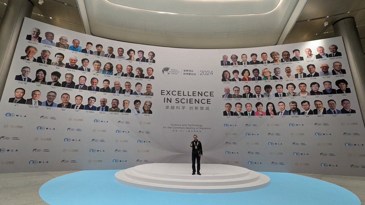 Deeply honored to be presenting our research in generative AI and aging research alongside Dr Feng Ren who will be presenting on generative AI for drug discovery at the World Laureates Forum . It is an amazing event with over 200 laureates with many Nobel laureates. Very