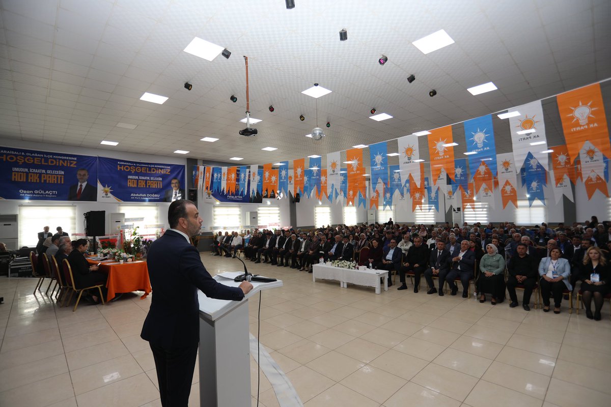 ozangulacti's tweet photo. 📍Karaisalı

Karaisalı İlçe Teşkilatımızın 8. Olağan Kongresi’ni gerçekleştirdik.

AK Parti olarak 23 yıldır, Türkiye’nin geleceğini inşa etme kararlılığımızla gerçekleştirdiğimiz kongrelerimizi büyük bir coşku ve heyecanla sürdürüyoruz.

Teşkilatımıza samimi destekleri ve katılımları için teşekkür ediyor, yeni yönetimimize başarılarla dolu bir dönem diliyorum.