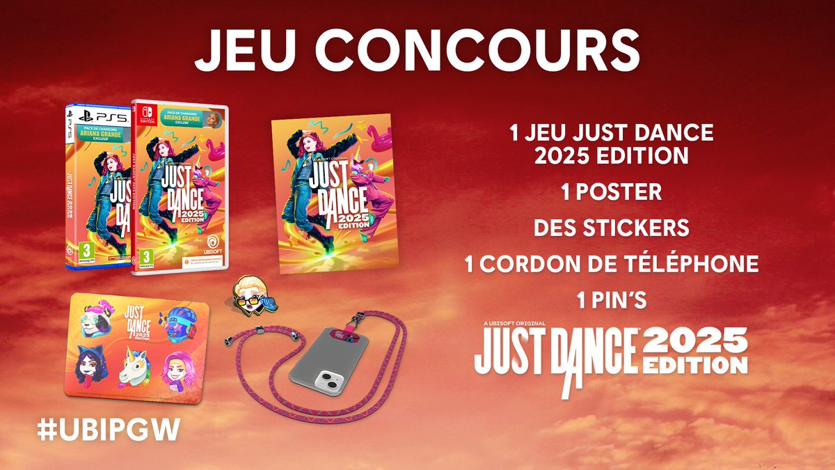 🎁 JEU CONCOURS #UBIPGW 🎁

Qui dit Paris Games Week, dit cadeaux ! On vous fait gagner ce super lot Just Dance 2025 Edition 🥰

Pour tenter de le remporter :
❤️ Like ce post
💬 Commente avec ta chanson Just Dance préférée
✔️ Abonne-toi à notre compte <a href="/JustDanceFR/">Just Dance FR</a>

TAS le 01/11
