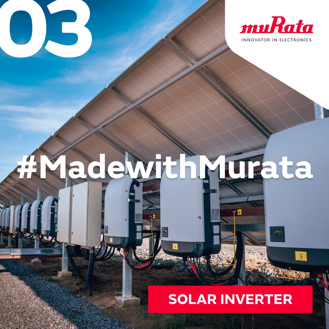 👉 Solar Inverter application page: lnkd.in/euxa_MEF

Every month we will bring you a new hashtag#MadewithMurata, showing you that Murata is all around us 👀 This month, we bring you the Solar Inverter.
