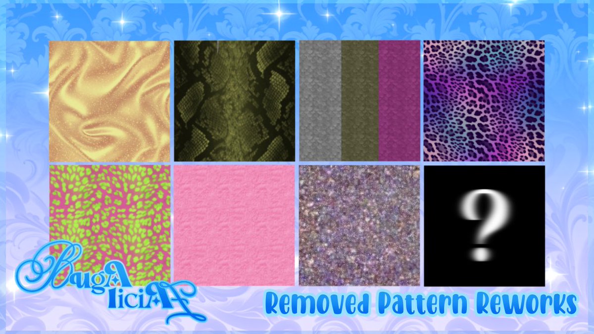 Bugaliciaz's tweet image. Hi divas !! I’m reworking some of the patterns that are removed in game, What do y’all think? 💋🎀