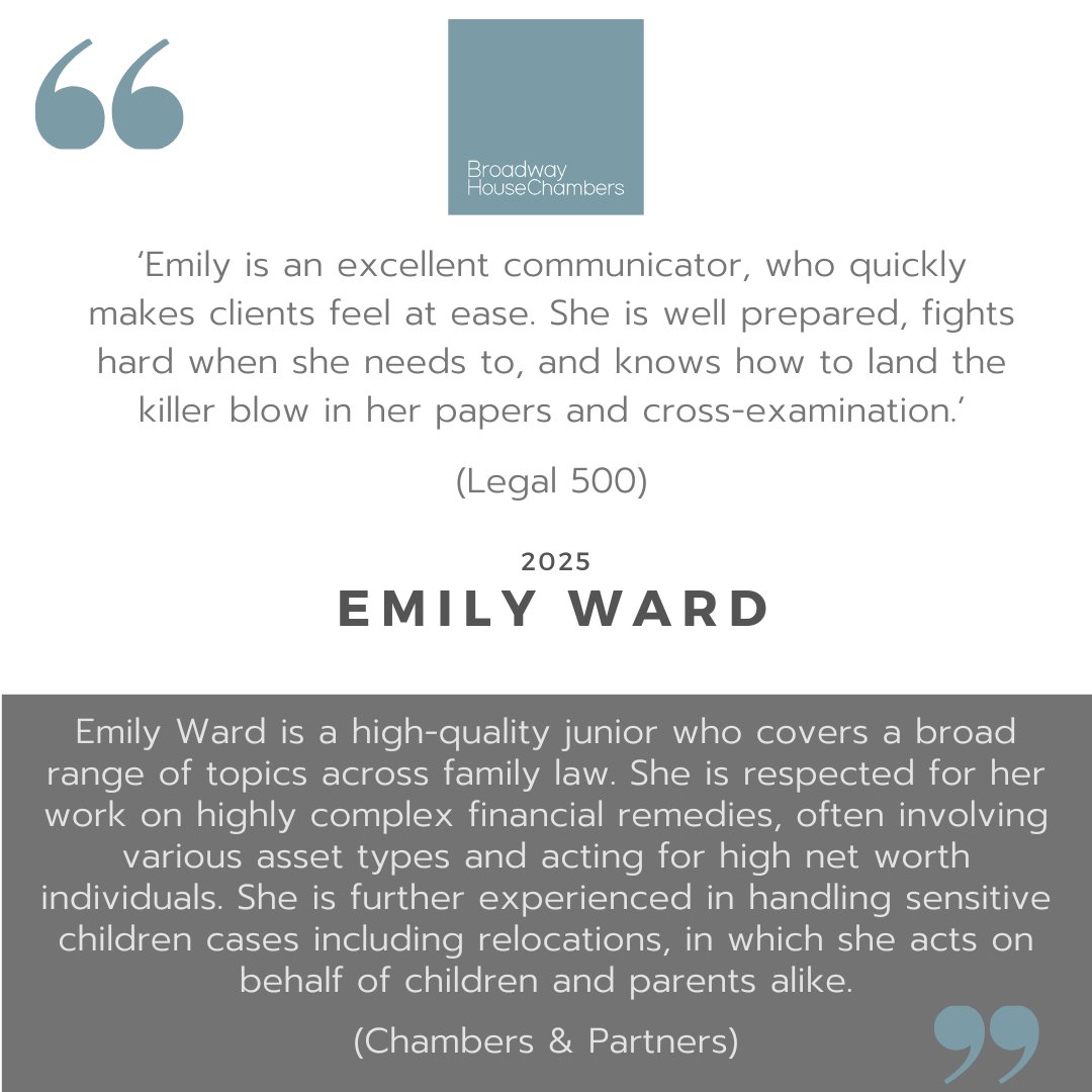 Part Three: Tier 1 in the Legal 500 and Chambers &amp; Partners for Family: divorce and financial remedy!

Thank you to our referees👏