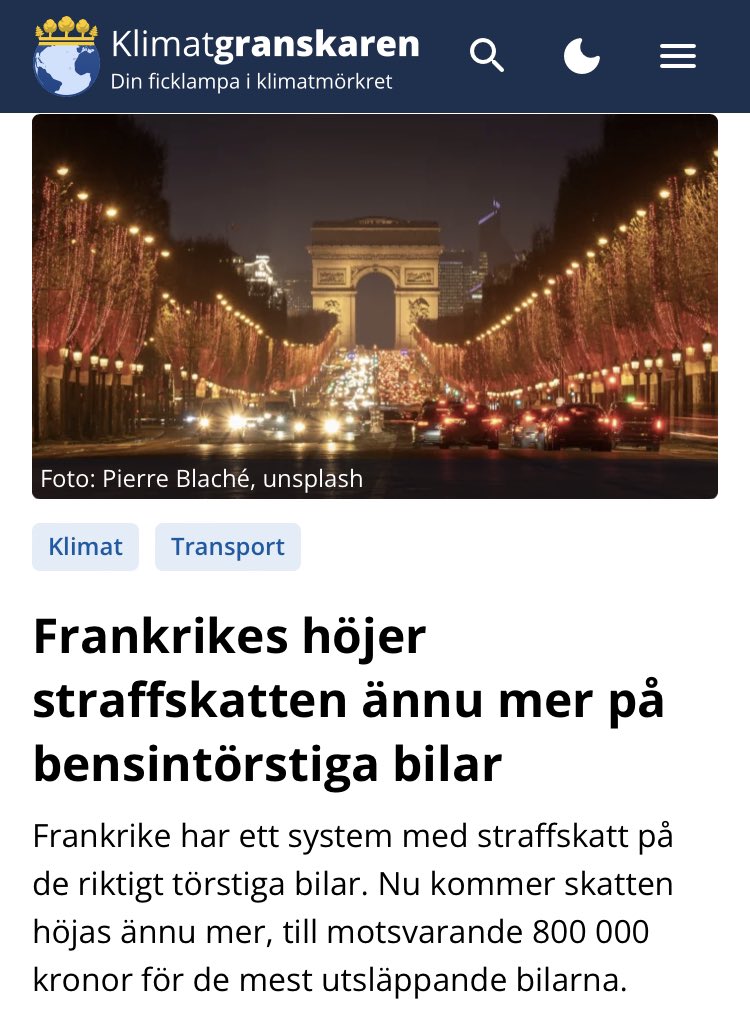 Från och med nästa år blir det en straffskatt på 70.000 euro, eller knappt 800.000 kronor, på de allra törstigaste bilarna. Från 2027 blir skatten ännu högre, motsvarande en miljon kronor.