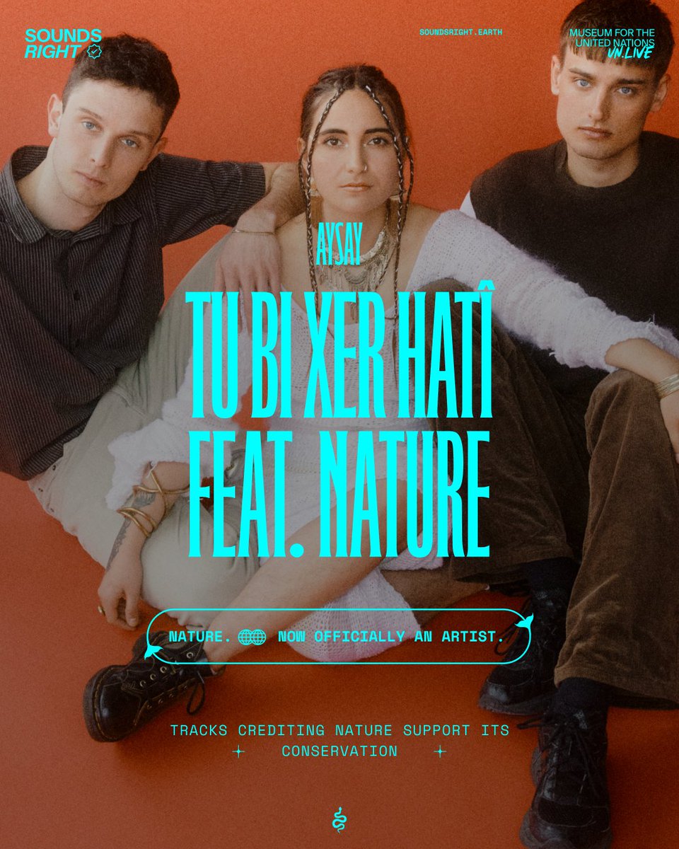 soundsright.earth (@soundsright2024) on Twitter photo AySay’s new track “Tu Bi Xer Hatî (feat. NATURE)” is out now! The song is about connecting with the beginning of everything.✨The collaboration was a process with the natural sounds of @biophonica and AySay diving into the being of NATURE.
#newmusic #soundsright AySay’s new track “Tu Bi Xer Hatî (feat. NATURE)” is out now! The song is about connecting with the beginning of everything.✨The collaboration was a process with the natural sounds of @biophonica and AySay diving into the being of NATURE.
#newmusic #soundsright