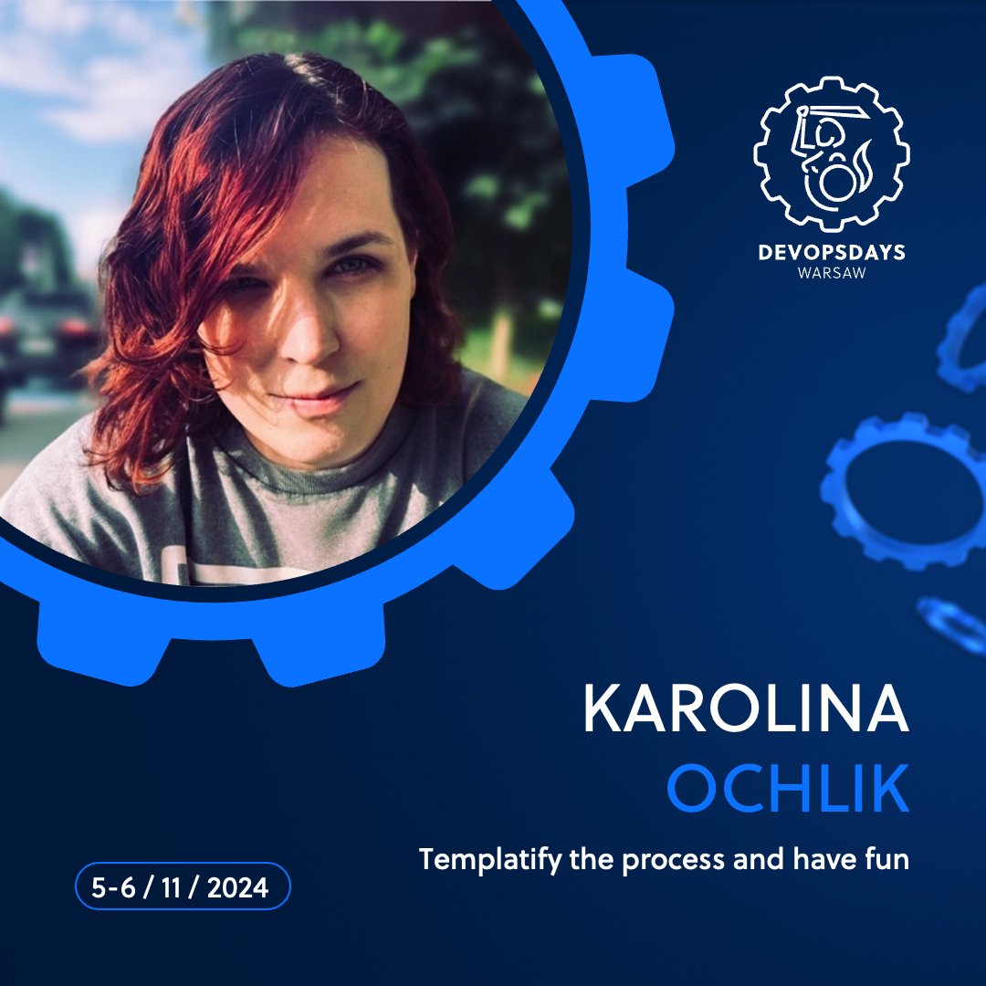 Repositories, processes, workflows, builds, deployments, and environments - these words will mean different things depending on who you ask. Karolina Ochlik will show how to unify all of them in templates so that it's easy to use and secure.

Join us 🎟️ devopsdays.pl