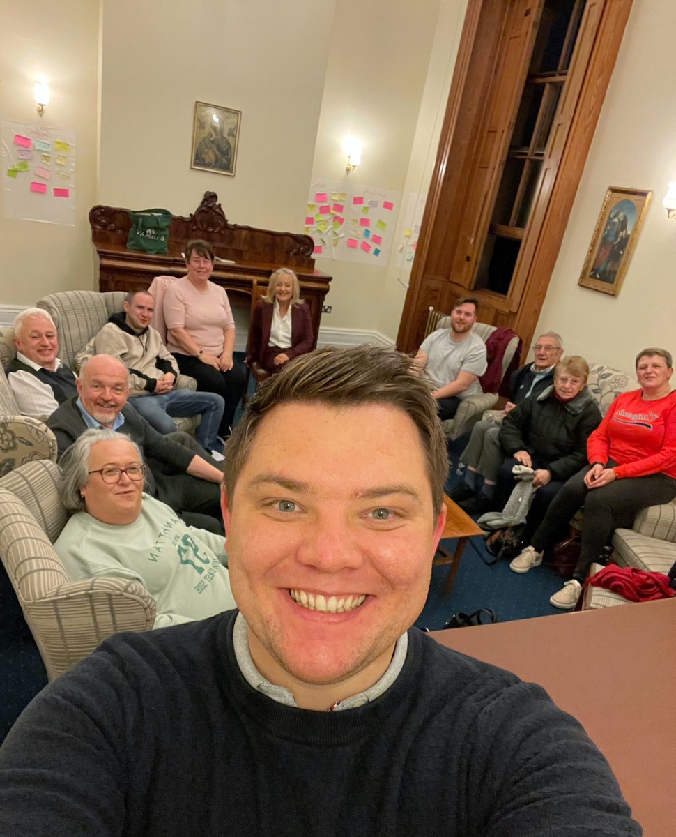 Chris Shannon (@chrisjcshannon) on Twitter photo Recently I’ve been helping members of St John’s (Falls) and St Matthew’s (Shankill) design a programme for participants to explore each others’ community, culture and faith. 
Last nights final planning session took place in Parlour 4 of Clonard Monastery. #peacetalks Recently I’ve been helping members of St John’s (Falls) and St Matthew’s (Shankill) design a programme for participants to explore each others’ community, culture and faith. 
Last nights final planning session took place in Parlour 4 of Clonard Monastery. #peacetalks