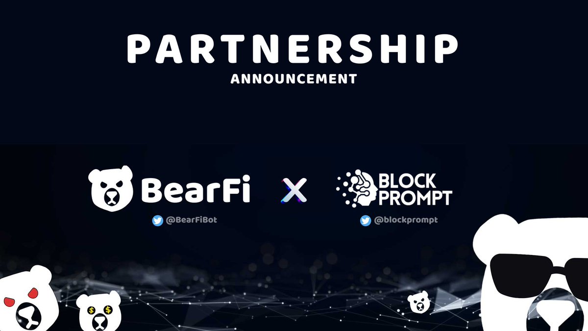 🚀 BearFi x BlockPrompt: Revolutionizing Creativity with AI! 🎨✨

We’re thrilled to announce our partnership with @blockprompt—a platform at the forefront of AI mass adoption, empowering users to create movies, music, comics, and more using AI! 🎥🎶📚

With BlockPrompt's AI