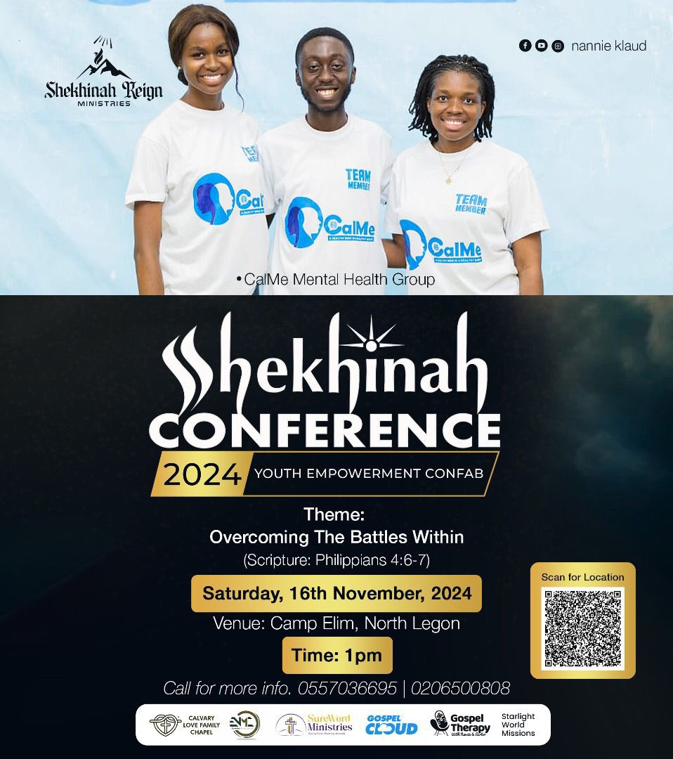 official_calme's tweet photo. *Overcoming the Battles Within* Join us as we explore how to conquer guilt, depression, and mental struggles through faith. Together, let's find healing and strength in God’s promises.
#ShekhinahYouthConference2024
#6years
#HealingInFaith #OvercomingBattles #SpiritualWellness https://t.co/OJFi6Q3gAJ