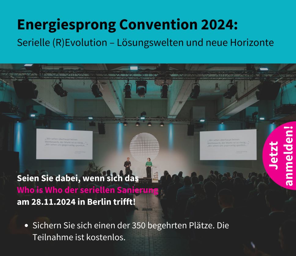 #EnergiesprongConvention 2024: Treffen Sie das Who is Who der seriellen Sanierung!
📅 28.11.2024 📍Berlin
Unsere Gäste erwartet u. a. ein Mix aus Keynotes, Talks &amp; Workshops. Seien Sie dabei!
Jetzt kostenlos anmelden 👉 energiesprong.de/news-downloads…

#Energiesprong #serielleSanierung