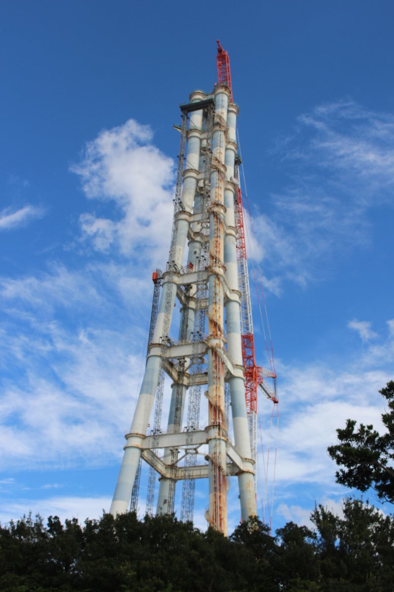 相川火力発電所　２枚セット　ラストです 東京電力㈱殿 川崎火力発電所2号系列煙突新設工事｜施工実績