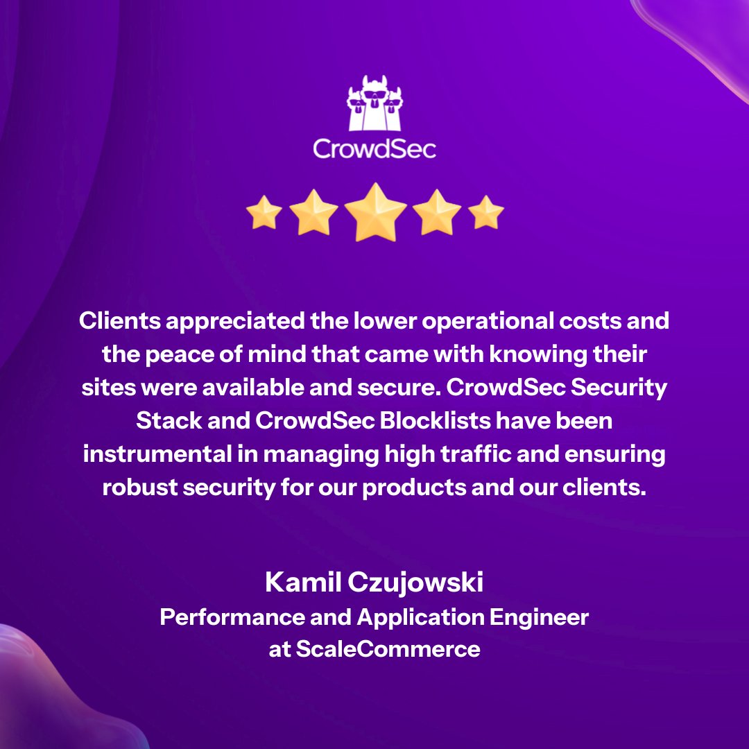 Crowd_Security's tweet photo. Get immediate protection against active malicious IPs with CrowdSec’s actionable and real-time Blocklists.

Our clients love our crowd-powered and ultra-curated #Blocklists, find out more about them here- https://t.co/DnYGLwkT5x

#CrowdSec #cybersecurity https://t.co/sBfPnO7cWf