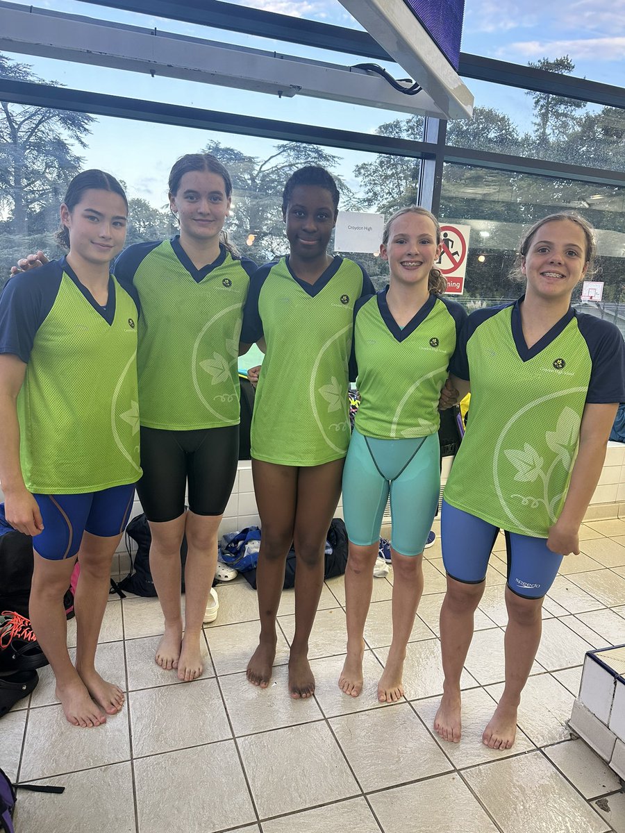 CroydonHighPE's tweet photo. 🎉BREAKING NEWS: Our Junior (Y7&8) and Intermediate (Y9&10) teams have both qualified for NATIONAL SWIMMING FINALS in the freestyle and medley relays….wishing them all the best of luck as they prepare to compete in Birmingham in November! @CroydonHigh 🎉 https://t.co/3HYM3y2oYr