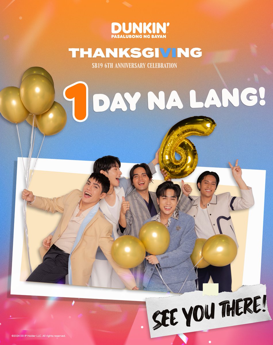 dunkinph's tweet photo. The wait is almost over! Let’s celebrate together, A’TIN! 🎉 #SB19DunkinPHThanksgi𝗩𝗜ng https://t.co/raGrjqPoq4