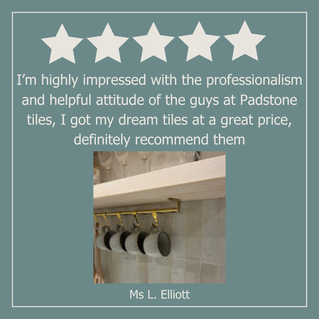 We always appreciate hearing from our customers and we are even more pleased to hear that we did a great job.
#customerreviews #Padstone #porcelain #kitchentiles #naturalstone #tiles #Rye #interiordesign