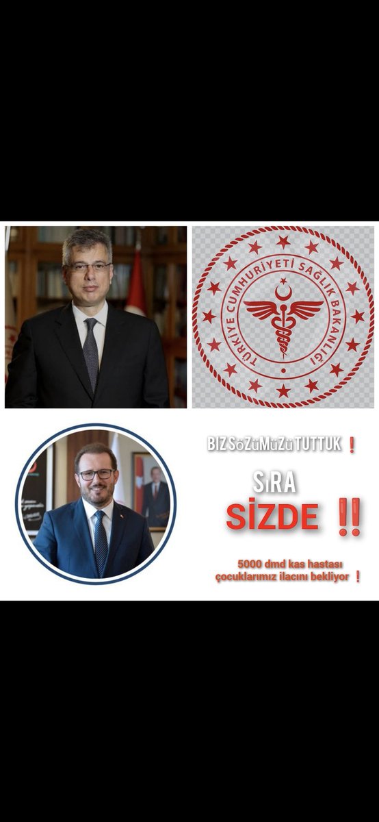 #DMD kas hastası evlatlarımızın artik bir ilacı var.Amerikada #Elevidys ilacının fiyatı 3.2 milyon $ SGK kapsamına alınmasını istiyoruz #hayirlicumalar #DmdBuradaBakanNEREDE <a href="/saglikbakanligi/">T.C. Sağlık Bakanlığı</a> <a href="/suayipbirinci/">Doç. Dr. Şuayıp Birinci</a> <a href="/drmemisoglu/">Prof. Dr. Kemal Memişoğlu</a> <a href="/tcbestepe/">T.C. Cumhurbaşkanlığı</a>

(Resim ve tag olmak üzere 5 arkadaşını etiketle)