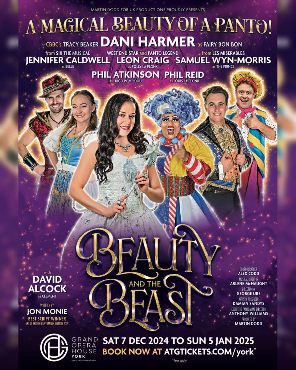 It’s beginning to look a lot like Christmas!! 
Can’t wait to bring my Dame Polly La Plonk <a href="/grandoperayork/">Grand Opera House York</a> in 
“Beauty and the Beast” <a href="/UKP_Ltd/">UK Productions Ltd</a> with this Beast of a cast!! ❤️

Hope to see you all there old friends and new too!! 

🎟️ Sat 7th Dec- Sunday 5th Jan 2025