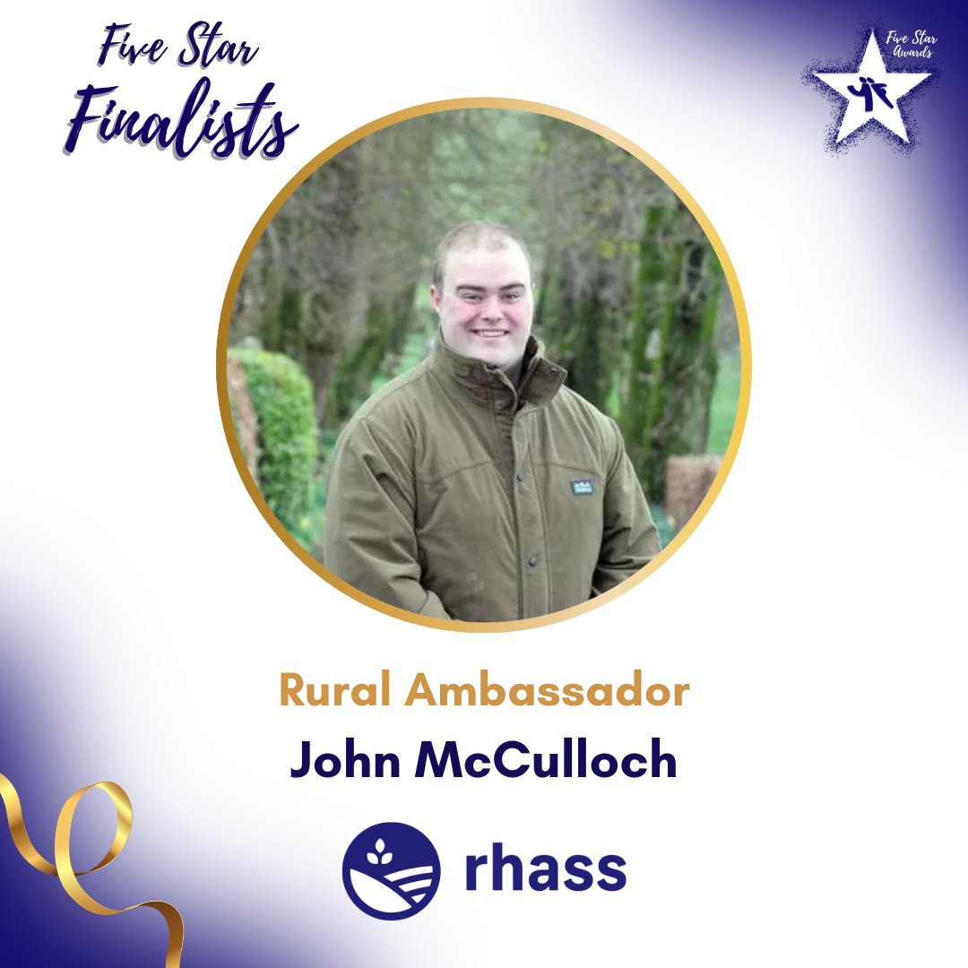 Introducing the Finalists for our 'Rural Ambassador' Award, kindly supported by <a href="/The_RHASS/">RHASS</a>  .⭐

Finalists:
Grant Barr (West Fife YFC)
Laura Purdie (Ayr YFC)
John McCulloch (Stewartry YFC)

#youngfarmersis #5starawards24 #ruralambassador