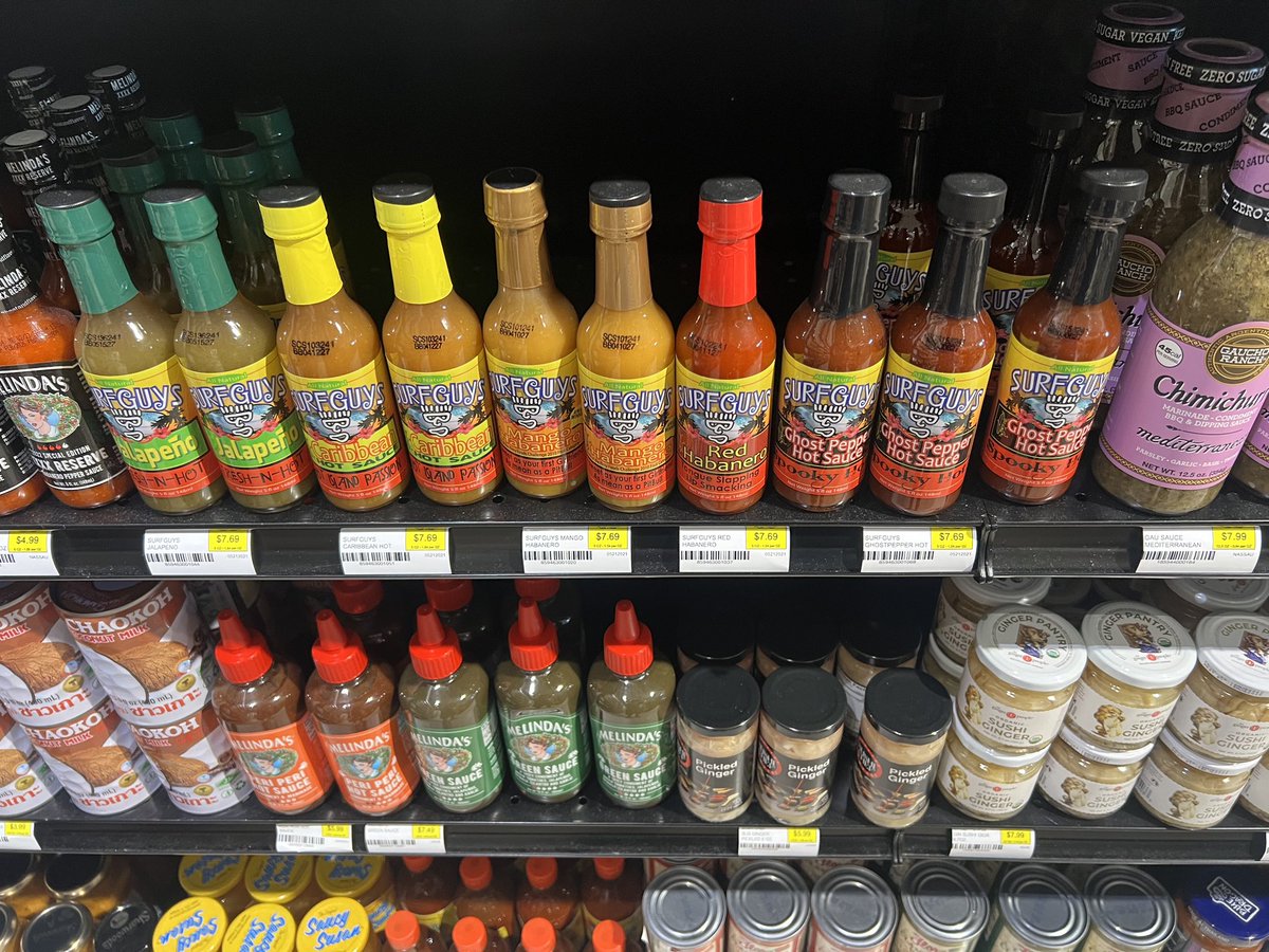 SurfguysHotSauc's tweet photo. The before pic at Djon’s Village Market when I delivered more hot sauces to stock them up again. Shop smart
If you are shopping here, go to https://t.co/omNDTfGPXA to get you some.
#hotsauces #hotsaucelover #goodstuff https://t.co/DKPr7Fx7Ai