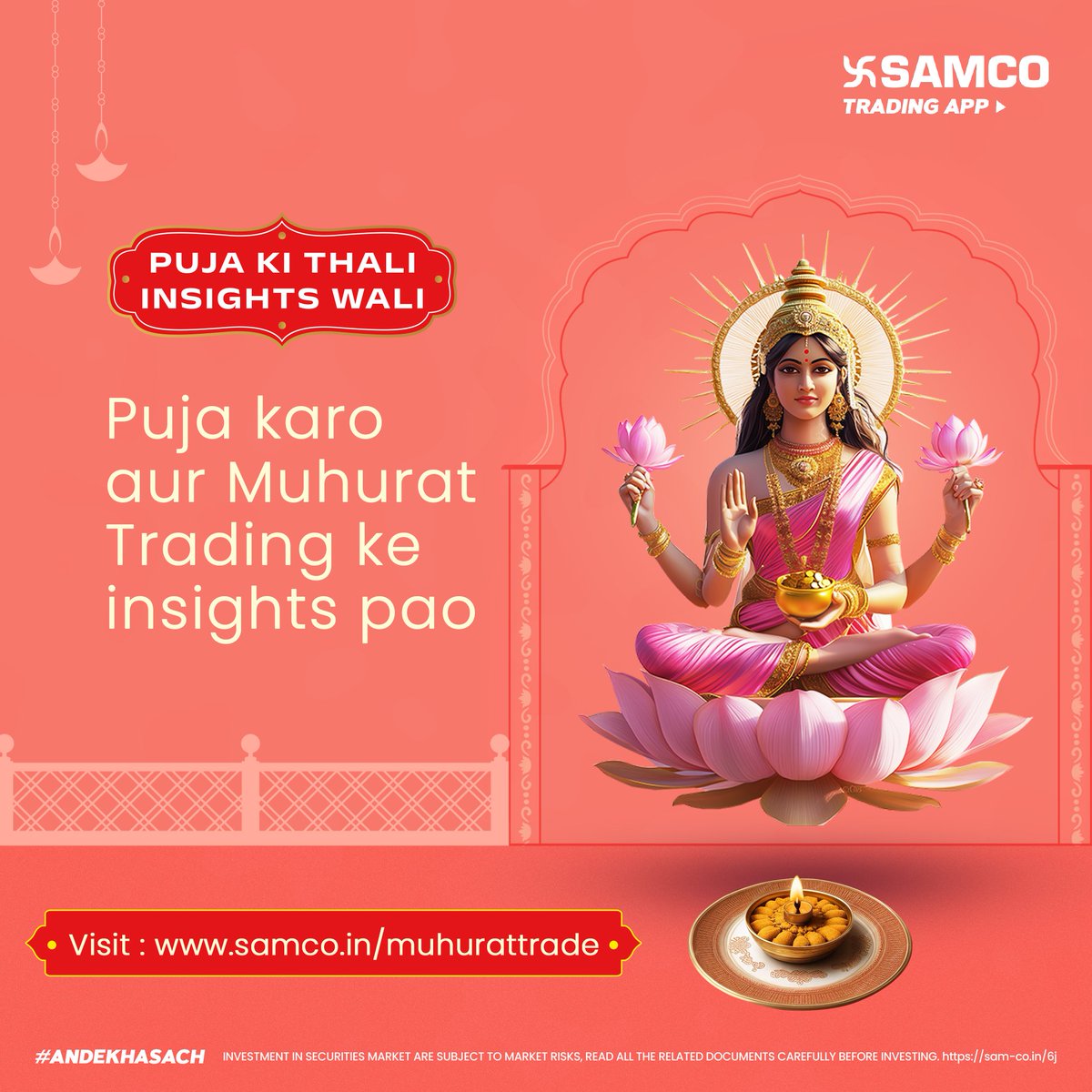 SAMCO_India's tweet image. As you gear up for the festive season, get your blessings &amp;amp; stock recommendations in one go with Samco’s #PujaKiThaliInsightsWali
Complete the virtual puja and start Muhurat Trading on an auspicious note 

To know more : tinyurl.com/yc73skvw 
 
#MuhuratTrading #ResearchAnalyst