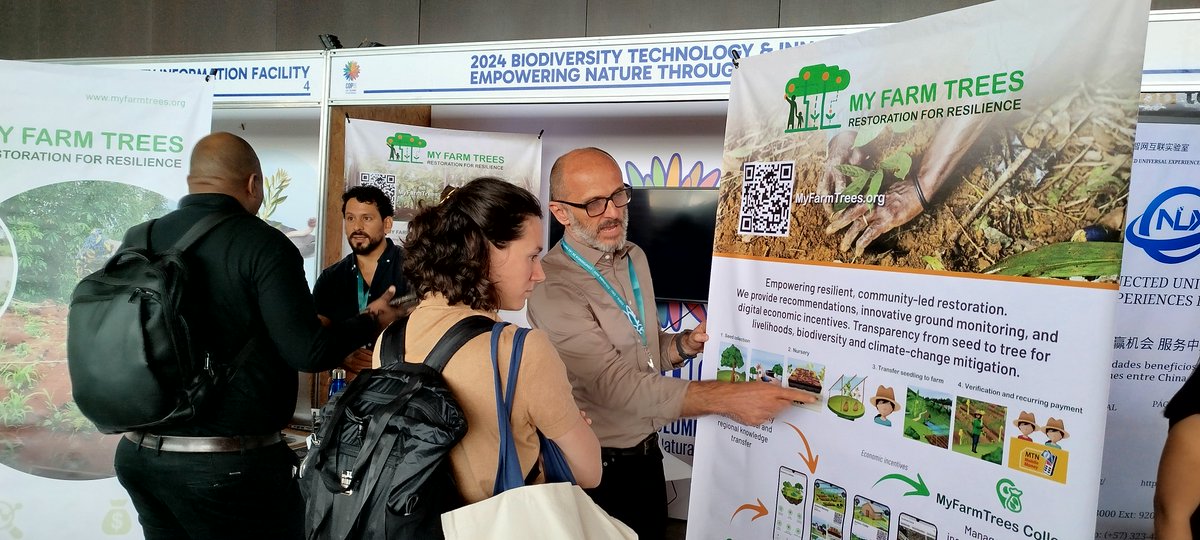 🌳#MyFarmTrees at #COP16Colombia! 🌍 Join our booth in the CBD Innovation Expo in the next 3 days to see how we're transforming agriculture with #landscaperestoration. 🌱Don't miss out - let's talk about the future of #agroforestry and #sustainablefarming! #Restoration4Resilience