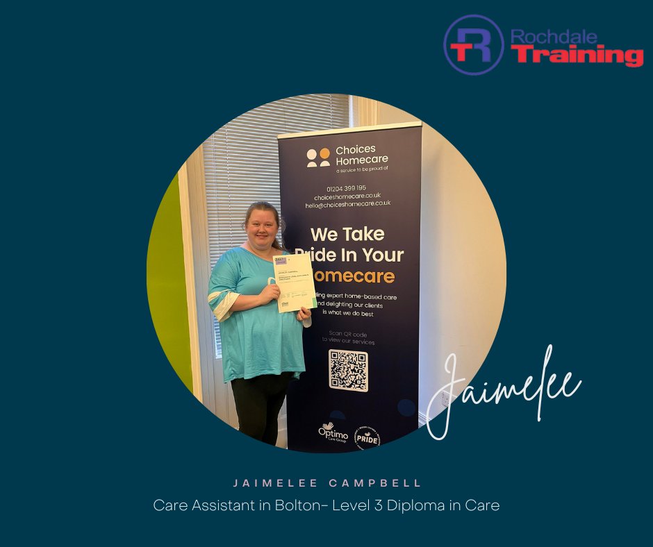 CONGRATULATIONS Jaimelee 🙌
To Read More about Jaimelee's story, follow the link below...
rochdaletraining.co.uk/bolton-care-as…