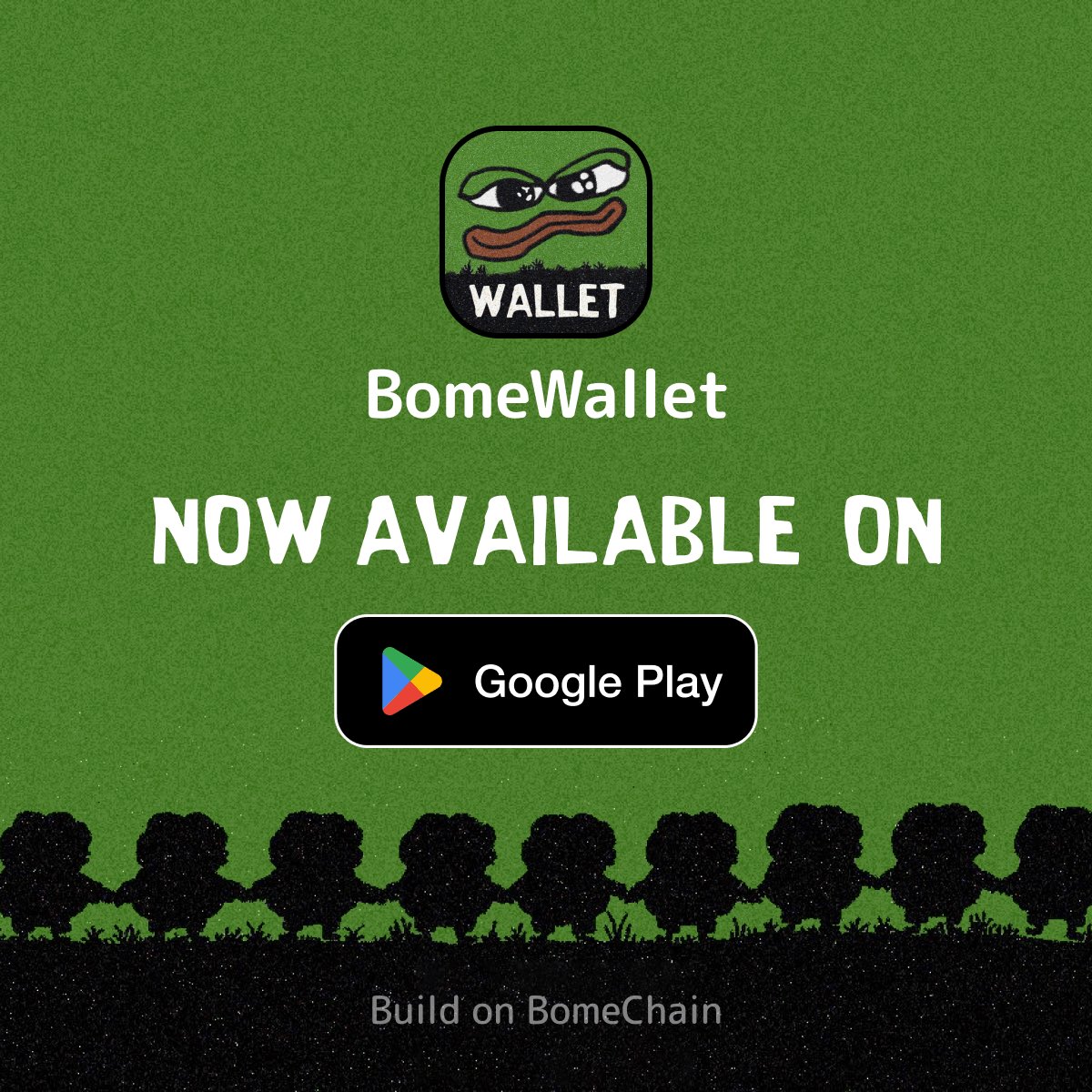 Bomewallet - Officially launched on Google Play 🚀

Bomewallet is the first wallet dapp on BomeChain. You can manage all your assets on BomeChain with Bomewallet 🐸

Download here 👉 play.google.com/store/apps/det…

The iOS version is pending review and will be available soon 👀