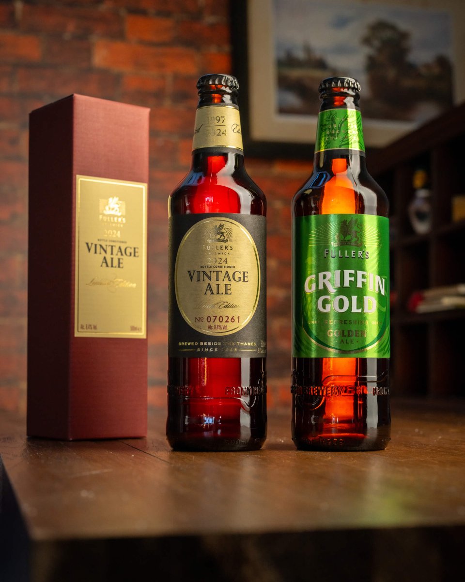 We are proud to announce that 500ml bottles of our Limited Edition Vintage Ale 2024 and Griffin Gold are now available at <a href="/Tesco/">Tesco</a> stores! ❤️🍻

#FullersBrewery #Tesco #DrinkResponsibly