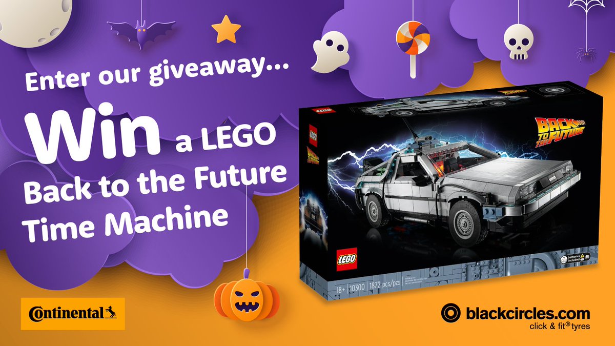 🎃 GIVEAWAY 🎃 

LEGO and movie fans rejoice 👻 Thanks to our friends at Continental, we're giving away this amazing LEGO DeLorean set to one lucky winner.

To enter:
💜 Like &amp; share
💜 Comment below, what's your favourite movie car?

T&amp;Cs in the link in our bio.
[Ends Nov 7th].