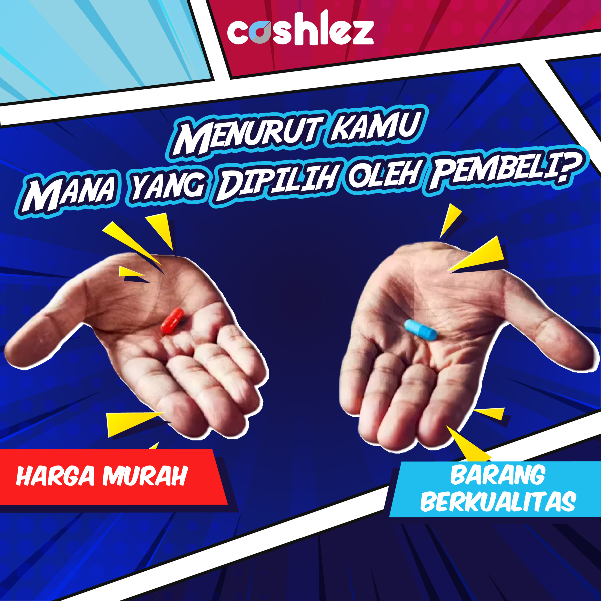 Sebagai seorang pembeli kamu tipe yang mana nih? Share jawabanmu di kolom komentar ya... kalau mimin kayaknya dua-duanya deh hehehe😆\

#cashlez #cashlezin #cashlezquiz #thisorthat #kuis #kuisinstagram
