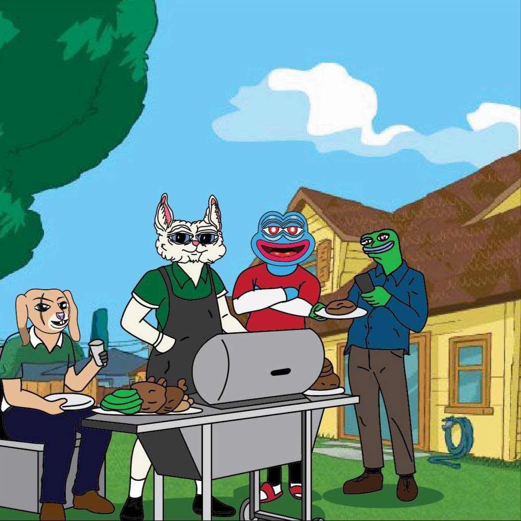 The gangs all here! Ready to barbecue some jeets! $FLUFFY