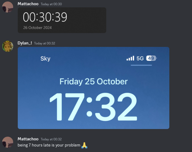 MattGold_'s tweet photo. @djstechboy aint my problem you live seven hours later https://t.co/vmUuL3whaV