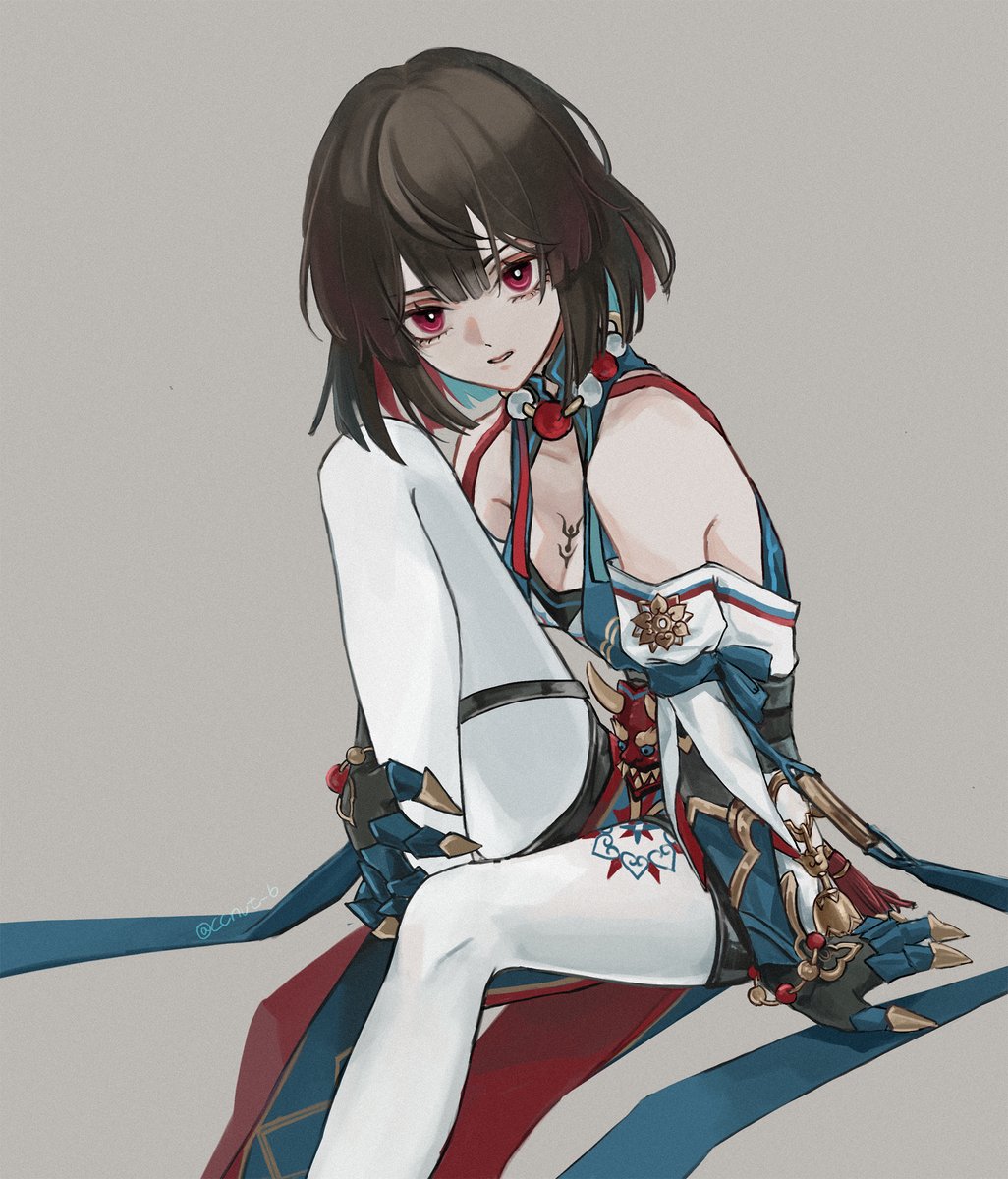 •_ゝ•
#HonkaiStarRail
#崩壞星穹鐵道
#Xueyi #雪衣
#fanart