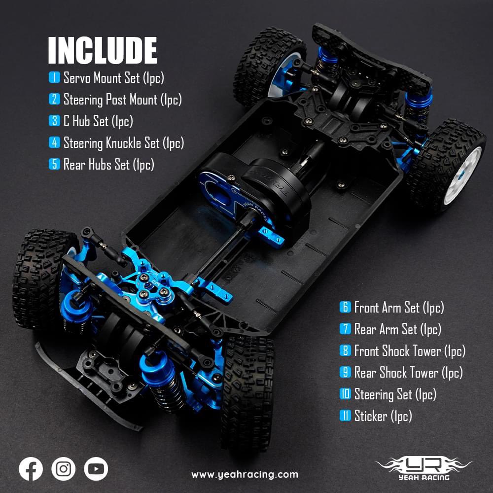 yeahracing's tweet photo. Aluminum Essential Conversion Kit!
Model: TAXM-S01

Convert all the essential and key points on your Tamiya XM-01 to aluminum or graphite to improve durability and increase steering responiveness!

Check it out right now:
https://t.co/KQoJW30WAY https://t.co/6yojI5EOiL