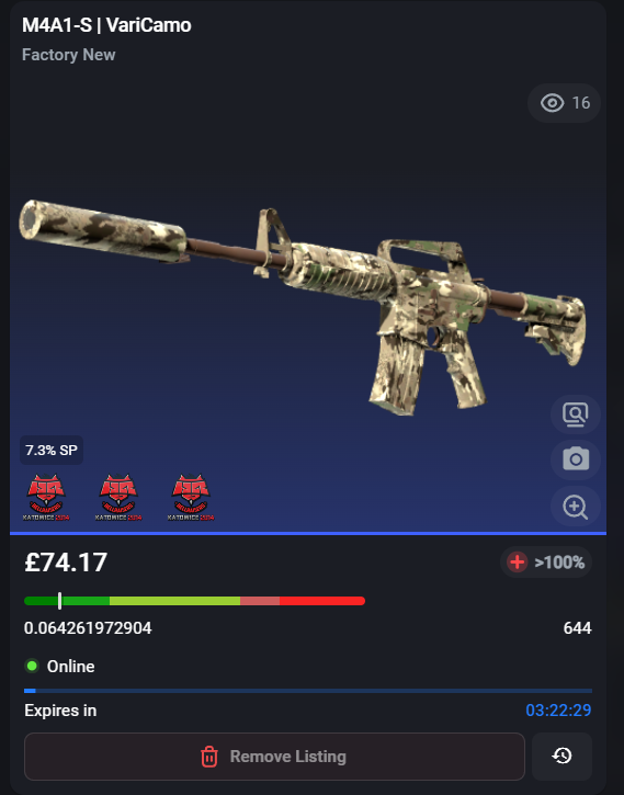 BoozyCS's tweet image. 3 hours left if anyone is interested 👌 
csfloat.com/item/767465969…